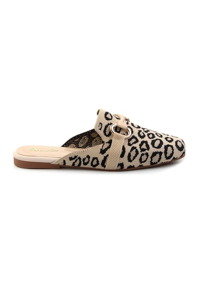 Bambi Bej Leopar Kadın Terlik K04327012482 Leopar