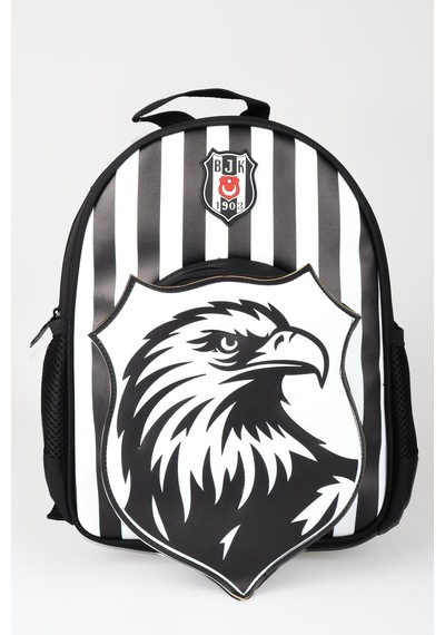 X Dekomus Lisanslı Beşiktaş Özel Tasarım 3d Kartal Küçük Boy Anaokul Çantası Açık Gri