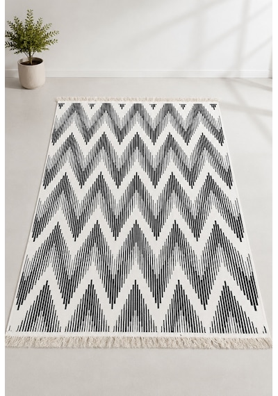 Kilim Paspas Çok Amaçlı Halı Makinede Yıkanabilir Toz Yapmaz Siyah 2