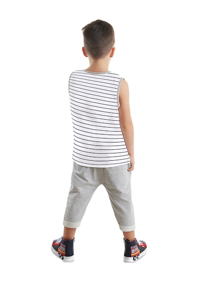 Denokids İnşaat Aracı Erkek Çocuk T-shirt Kapri Şort Takım Çok Renkli