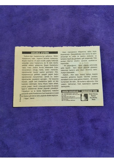 20 Ocak 2008 Takvim Yaprağı - Nostaljik Koleksiyonluk Takvim Yaprağı A
