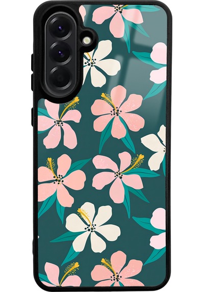 A56 Leaf Flovers Tasarımlı Glossy Telefon Kılıfı Uyumlu Çok Renkli