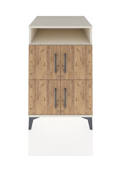 Kronos Komodin 2 Raflı 4 Kapaklı 60x59x96 Aytaşı-çam Aytaşı