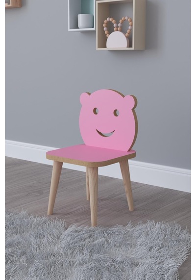 Pembe Çocuk Sandalyesi Tek Aktivite Sandalyesi Pembe