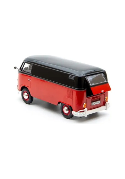 Motormax 1:24 Volkswagen Type 2 T1 Minibüs Model Araba - Kırmızı Siyah Metal Diecast Koleksiyon