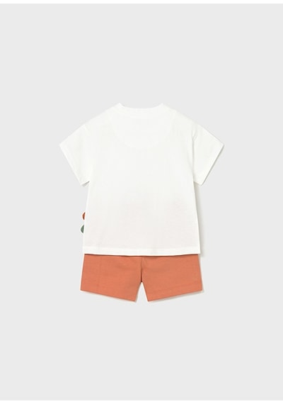 Mayoral Erkek Bebek T-shirt Şort Takım Krem - 01668