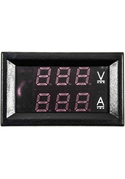 0.28 İnç 0-100v 50a Çift Led Kırmızı Voltmetre Ve Mavi Ampermetre Şönt Dirençli