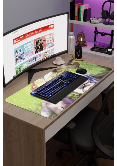 Angel Beat S Anime V5 - 90x40 Xxl Gaming Kauçuk Kaymaz Taban Mouse Pad Fare Altlığı
