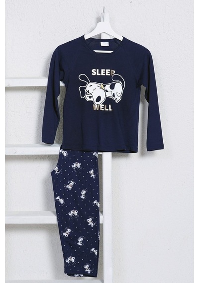 Vienetta Erkek Çocuk O Yaka Reglan U.Kol Pijama Takım1714,3-7 Yaş