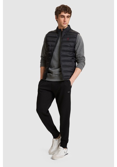 U.S. Polo Assn. Erkek Siyah Slim Fit Paçası Lastikli Eşofman Altı 50329444-vr046