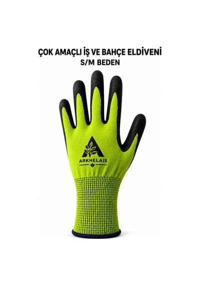 İş Ve Bahçe Eldiveni Çok Amaçlı Kaymaz Nefes Alabilir Yeşil 1 Çift