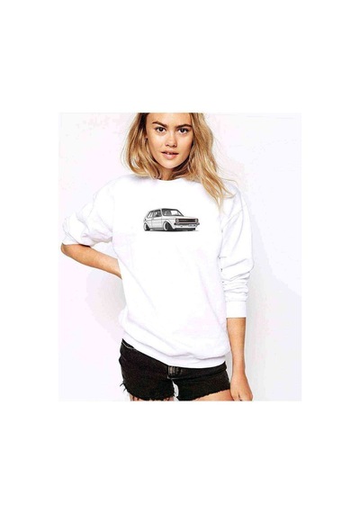 Wv Mk1 Baskılı Beyaz Kadın Sweatshirt