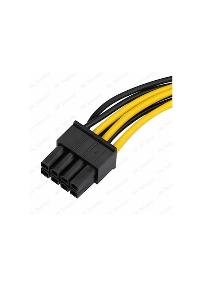 Pcie 6 Pin Dişi - 8 Pin Erkek Ekran Kartı Güç Adaptörü Kablosu