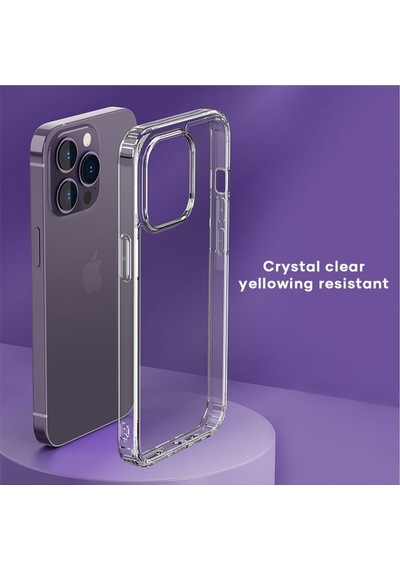 Rock Space Apple Uyumlu iPhone 14 Pro Max Kılıf Crystal Serisi Silikon - Şeffaf Şeffaf