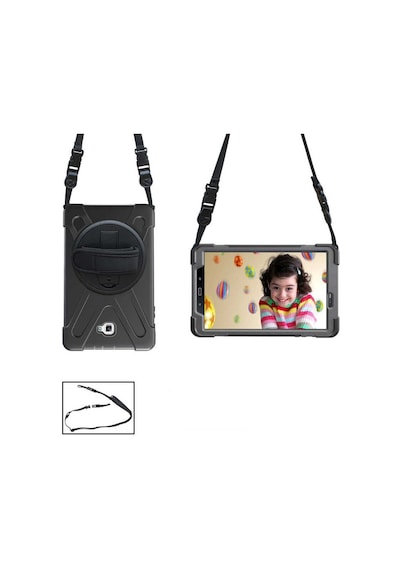 Samsung Uyumlu Galaxy Tab A 10.1 T580 T583 T585 Kılıf Defender Askılı Zırhlı Tank Case