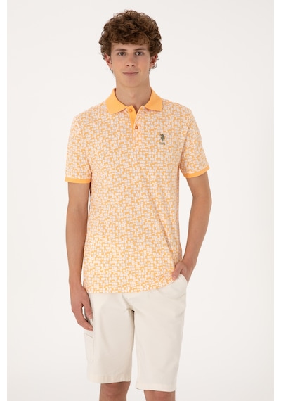 U.S. Polo Assn. Erkek Regular Fit Polo Yaka Turuncu Tişört 50306837-VR202
