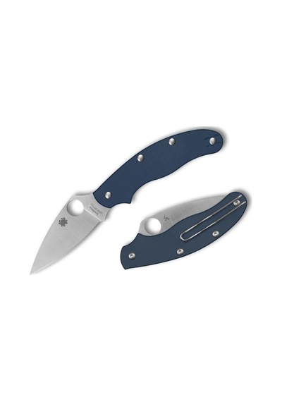 Spyderco Uk Penknife Cobalt Blue G-10 Cpm Spy27 Plainedge Kamp Çakı Mavi