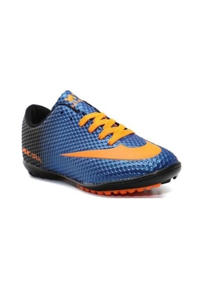 Walked 401-25 Çocuk Halı Saha Krampon Mavi Turuncu 31-35 Mavi 