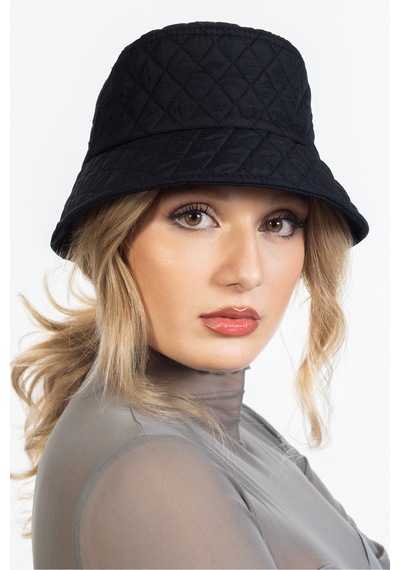 Ladycolor Kışlık Kapitone Bucket Balıkçı Şapka Siyah Siyah