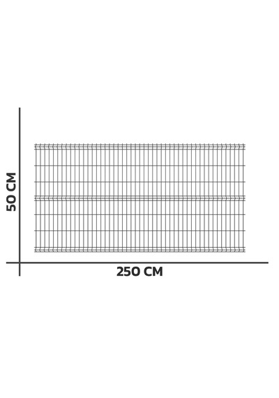 8 Adet Panel Çit Teli 50x250 Cm Antrasit