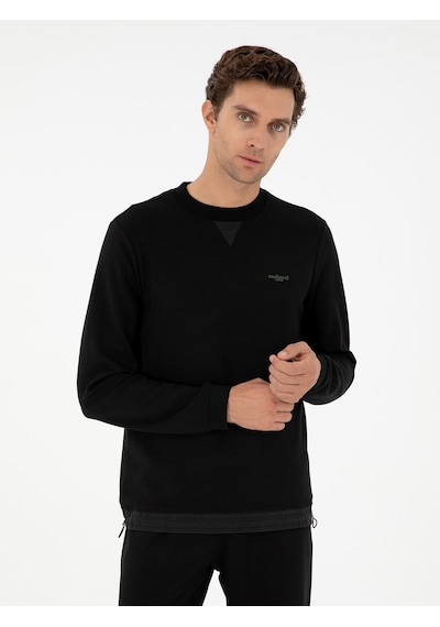 Siyah Regular Fit Sweatshirt
