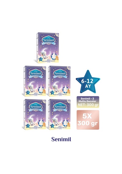 Senimil 2 Mutlu Geceler Bebek Devam Sütü 300 G 5 Adet