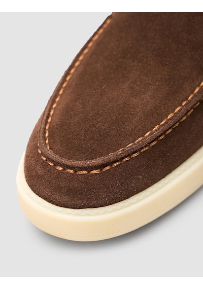 Cabani Süet Kahverengi Erkek Loafer Ayakkabı Kahverengi