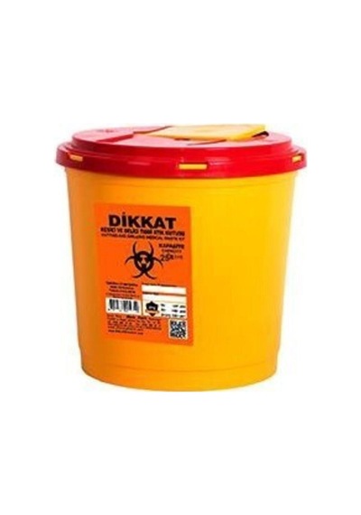 Telkar Tıbbı Atık Kovası 5 Lt 10 Adet Ahşap