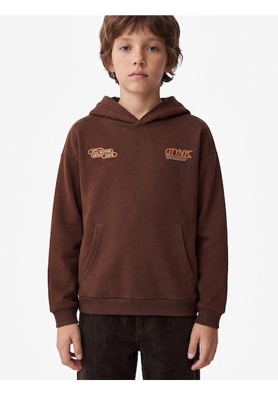 Koton Uzun Kollu Üç İplik Kapşonlu Baskılı Kanguru Cep Detaylı Sweatshirt Kahverengi 7wkb10473tk Kahve Koton Uzun Kollu Üç İplik Kapşonlu Baskılı Kanguru Cep Detaylı Sweatshirt Kahverengi 7wkb10473tk Kahve