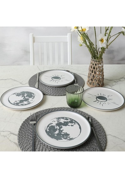 Black Shadow Nordic Pasta Tabağı 22 Cm 4 Adet 22981-82 Çok Renkli