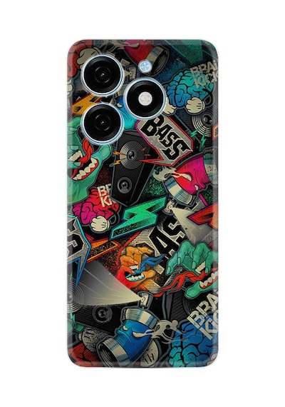 Tecno Spark Go 2024 Kılıf Desenli Silikon Platinium Series Bass 1886