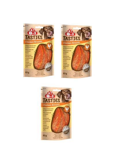 8in1 Tasties Chicken Breasts Tavuk Göğüslü Köpek Ödülü 85 Gr. X 3 Adet