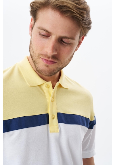 AR-MA Arma Erkek Regular Fit Basic % 100 Pamuk Pike Polo Yaka Tişört Y29374354702 Sarı