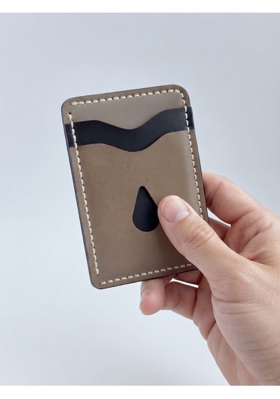Luna Luster El Yapımı Hakiki Deri Minimalist Kartlık Ve İnce Cüzdan Drc96 Acı Kahverengi