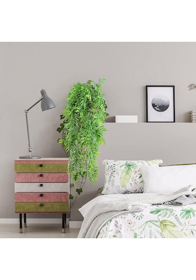 Yapay Çiçek Sarkan Bambu 60cm 5Dallı ty122 Yapay Sarmaşık Yeşil