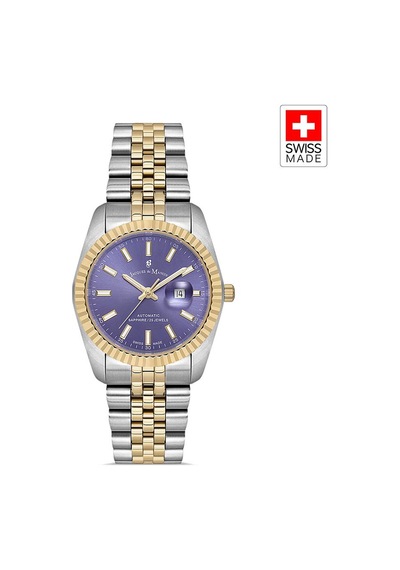 Inspıratıon Jwl04119 Sellita Sw100, 25 Jewels Otomatik Mekanizmalı, Swiss Made Kadın Kol Saati Altın - Gümüş