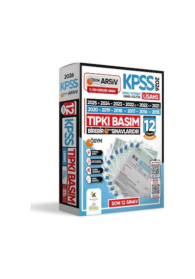 2026 KPSS Lisans ÖSYM Çıkmış Soru Tıpkı Basım 12li Deneme Paketi Video Çözümlü Türkiye Geneli