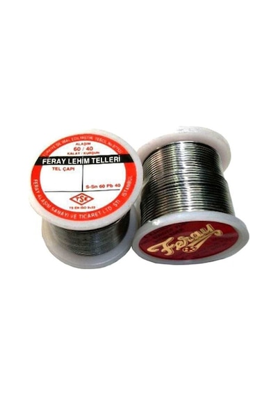 Feray 0.75 Mm / 200 Gram Feray Lehim Teli 60 Kalay 40 Kurşun 60/40 - 5 Kanal Pastalı Flux Lı Lehim
