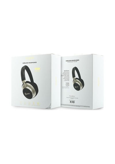 Guess Lisanslı ENC PU 4G Desenli Metal Yazı Logolu Bluetooth 5.4 Kulak Üstü Kulaklık