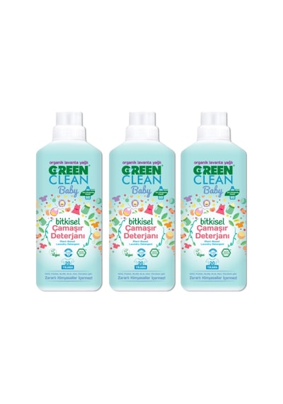 U Green Clean Baby Organik Lavanta Yağlı Bitkisel Çamaşır Deterjanı 3 x 1 L