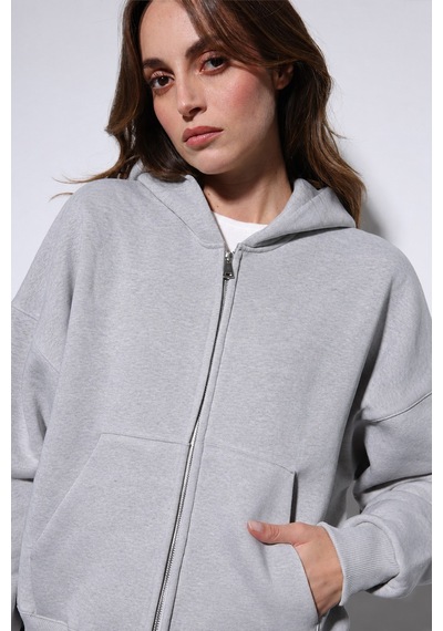 Antioch Kapüşonlu Sweatshirt Kadın Eşofman Takım Kar Melanj