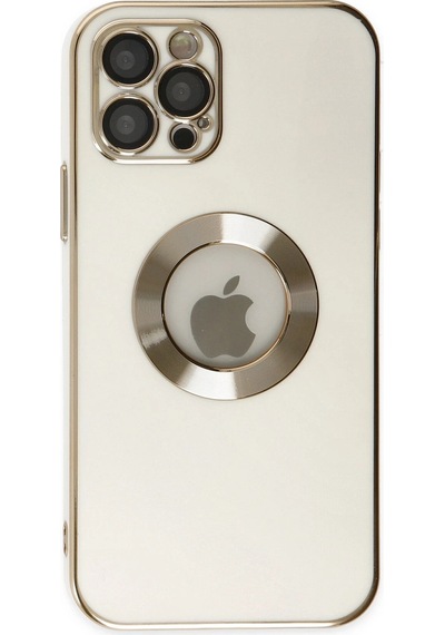 Gld-spt- Newface Apple Uyumlu iPhone 12 Pro Max Kılıf Store Silikon - Beyaz