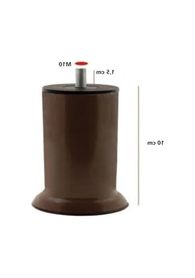 Koltuk Yükseltme Ayağı - 10 Cm, Kahverengi Plastik, 4 Adet 6395751