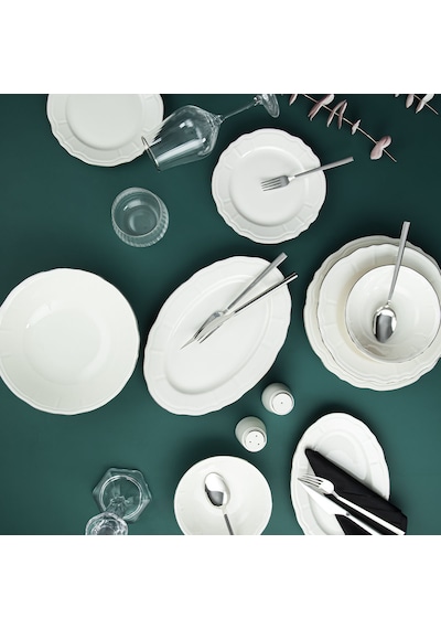 Aryıldız Tiffany Platin 30 Parça 6 Kişilik Yemek Takımı Platin