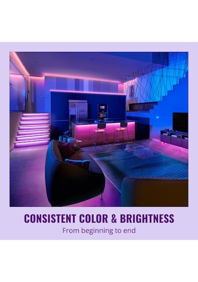 Wiz Rgb 15 Metre Akıllı Led Şerit 16 Milyon Renk, Wi-fi Kontrollü - Google Home, Alexa And Homekit Renkli