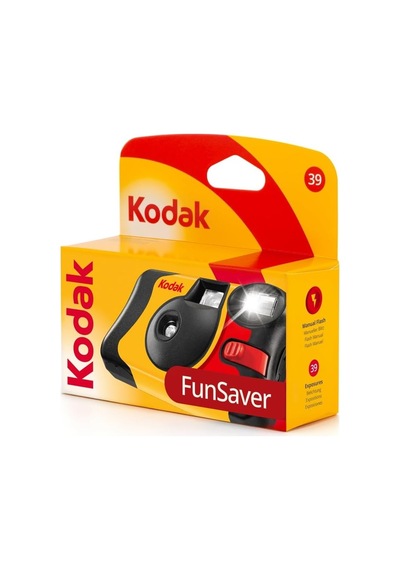 Kodak Fun Saver 27 + 12 3920949 Tek Kullanımlık Kamera 3 M Flaş Aralığı, 135 Film Formatı, 800 Film Hassasiyeti Iso , 39 Adet Resim Sarı/gri/kırmızı Çok Renkli