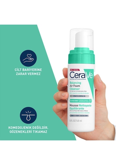 Cerave Balancing Air Foam Cilt Temizleme Köpüğü 148ml
