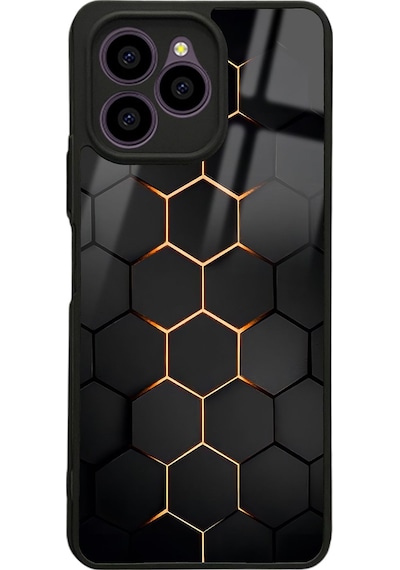 Omix X6 Yellow Carbon Tasarımlı Glossy Telefon Kılıfı Çok Renkli