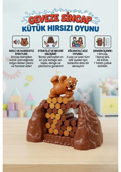 Lisanslı Ravens-burger Geveze Sincap Ses Efektli Eğlenceli Denge Oyunu Ve Aile Eğitici Kutu Oyunu