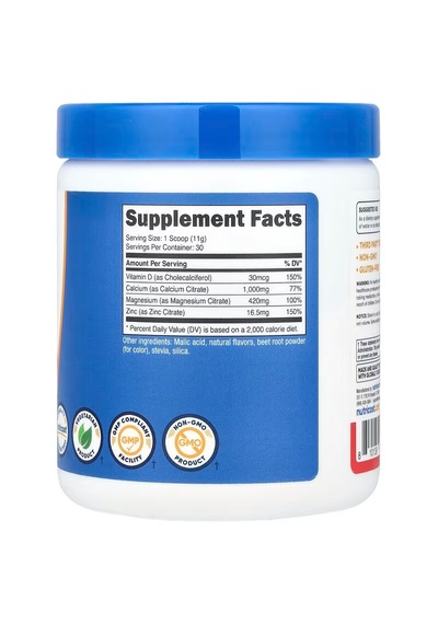 Nutricost Calcium Magnesium Magnezyum Zinc 336 G